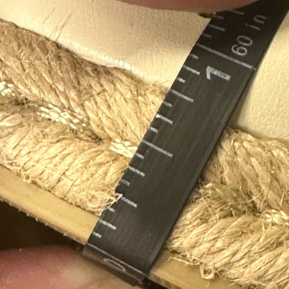 Wedge Espadrille White Closed Toe with Leg Wrap by Just Fab - Picture 9 of 9